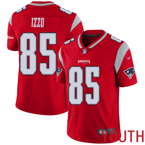 New England Patriots Football #85 Inverted Legend Limited Red Youth Ryan Izzo NFL Jersey